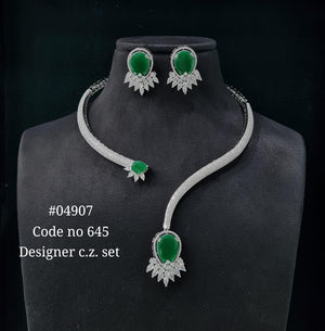 Cz Necklace 04907 - KRISHNA'S SWETA JEWELLERY