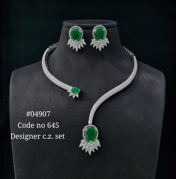 Cz Necklace 04907 - KRISHNA'S SWETA JEWELLERY