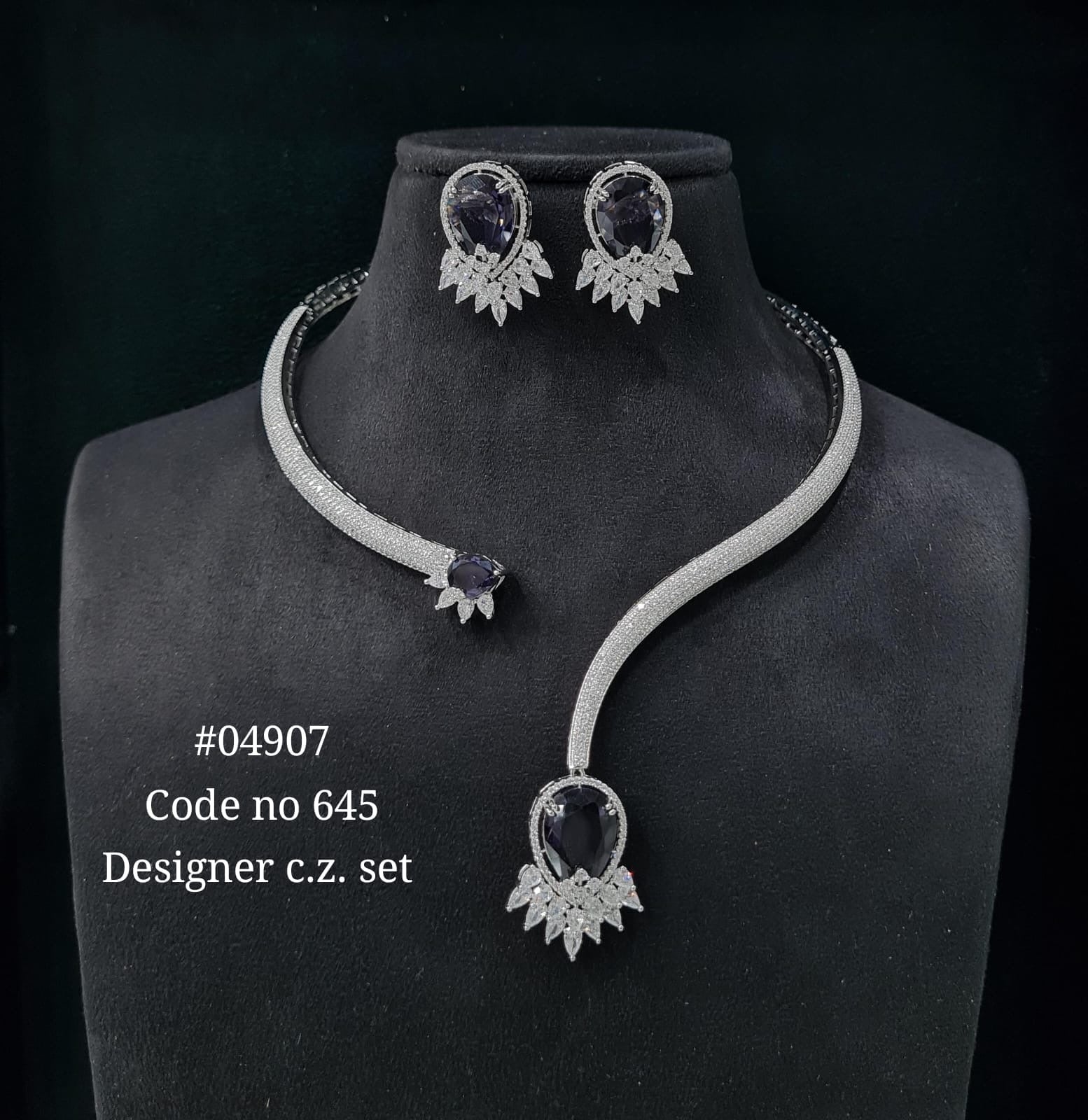 Cz Necklace 04907 - KRISHNA'S SWETA JEWELLERY