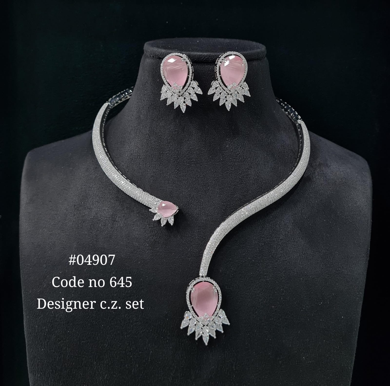 Cz Necklace 04907 - KRISHNA'S SWETA JEWELLERY