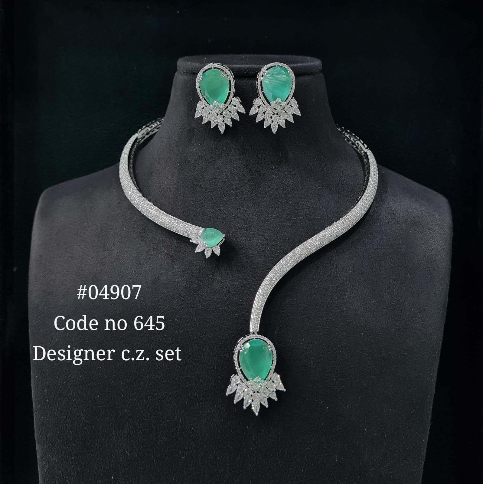 Cz Necklace 04907 - KRISHNA'S SWETA JEWELLERY