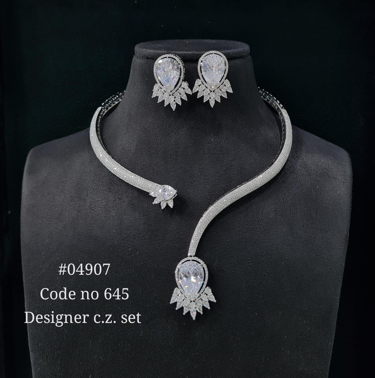 Cz Necklace 04907 - KRISHNA'S SWETA JEWELLERY
