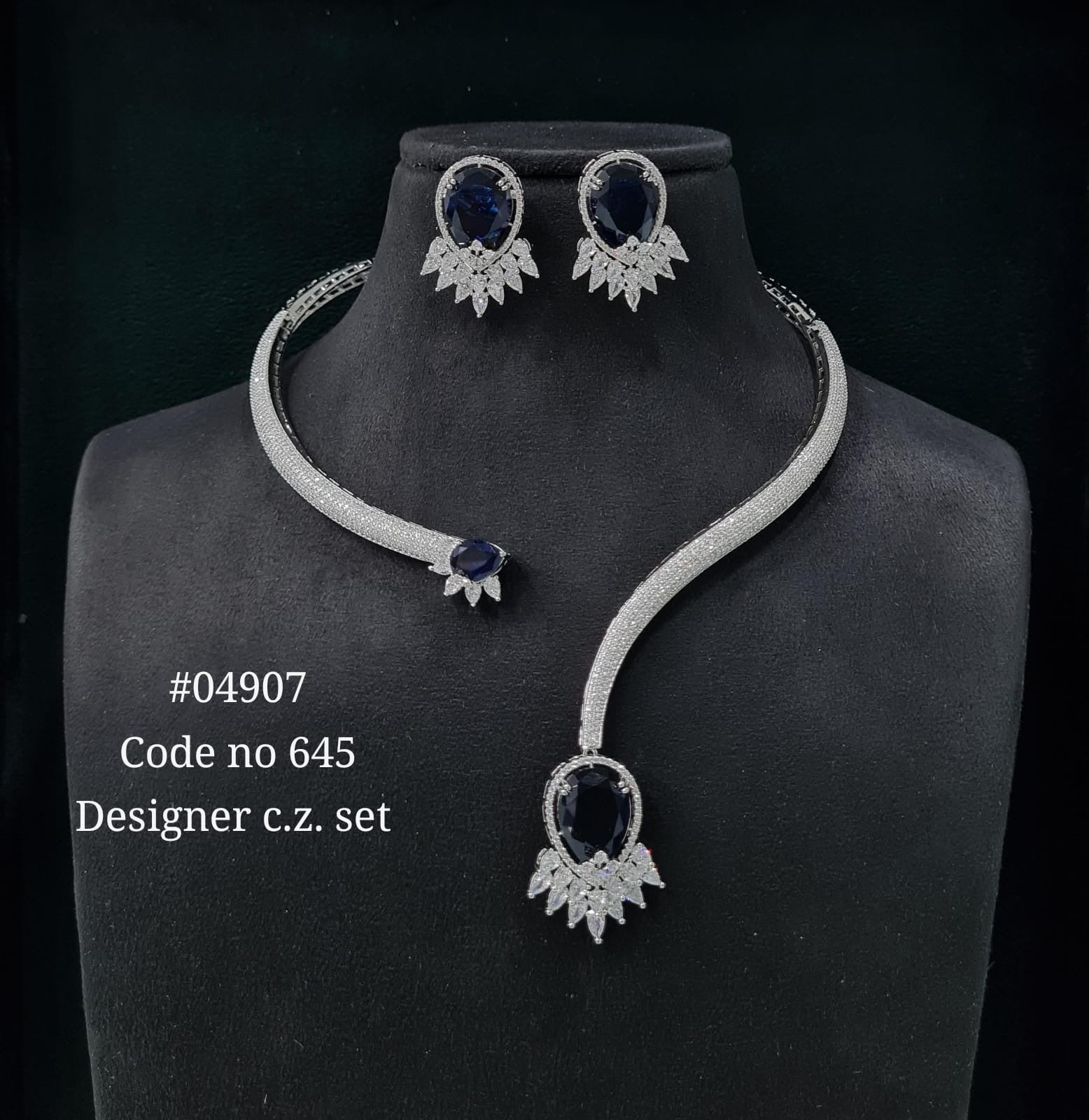 Cz Necklace 04907 - KRISHNA'S SWETA JEWELLERY