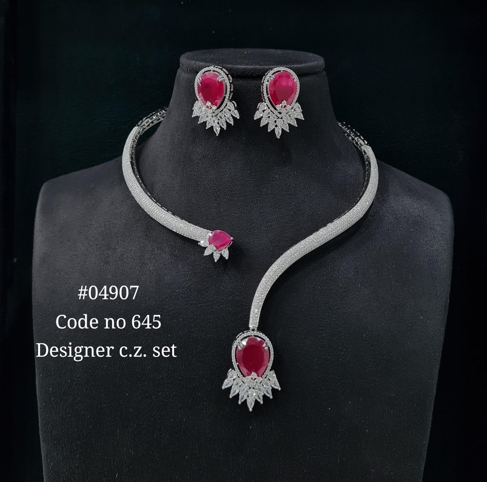 Cz Necklace 04907 - KRISHNA'S SWETA JEWELLERY