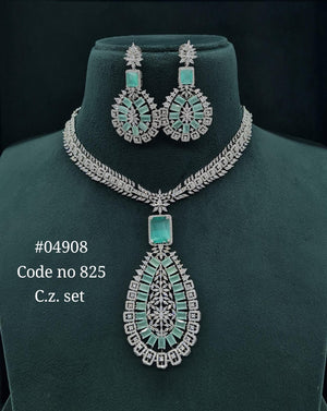 Cz Necklace 04908 - KRISHNA'S SWETA JEWELLERY