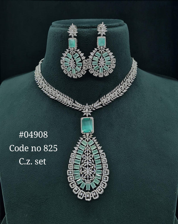 Cz Necklace 04908 - KRISHNA'S SWETA JEWELLERY
