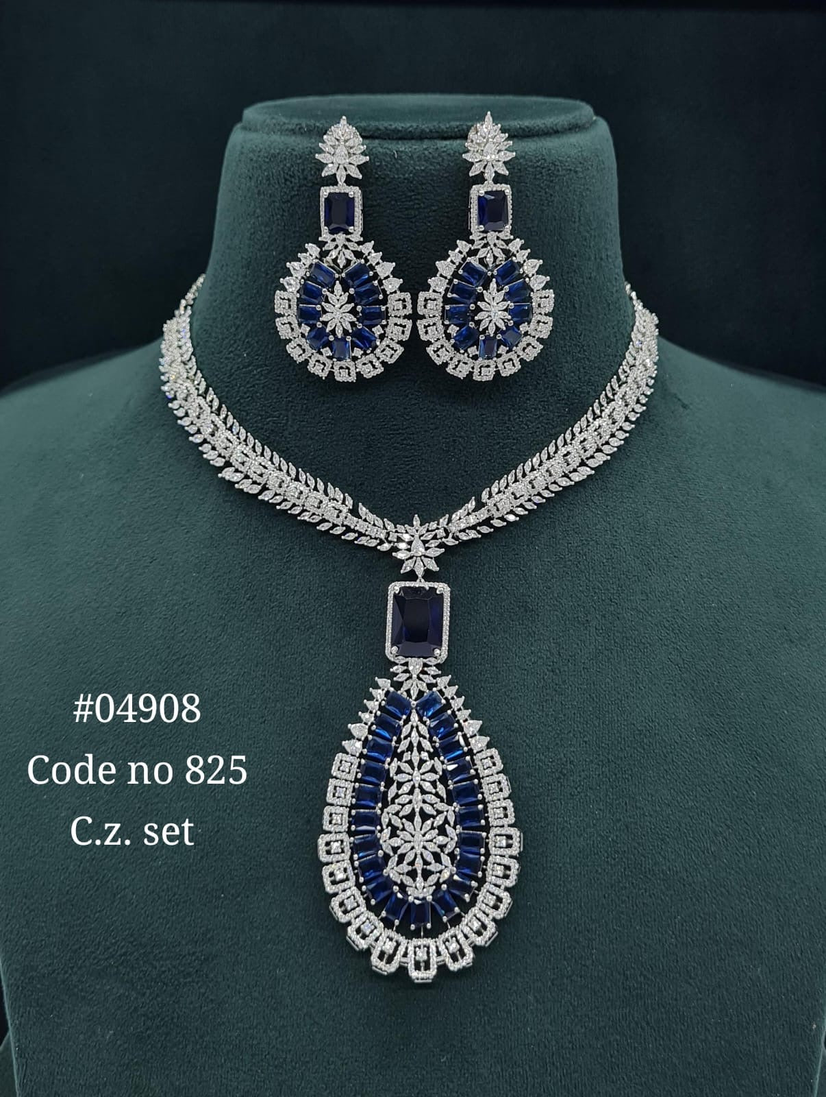 Cz Necklace 04908 - KRISHNA'S SWETA JEWELLERY