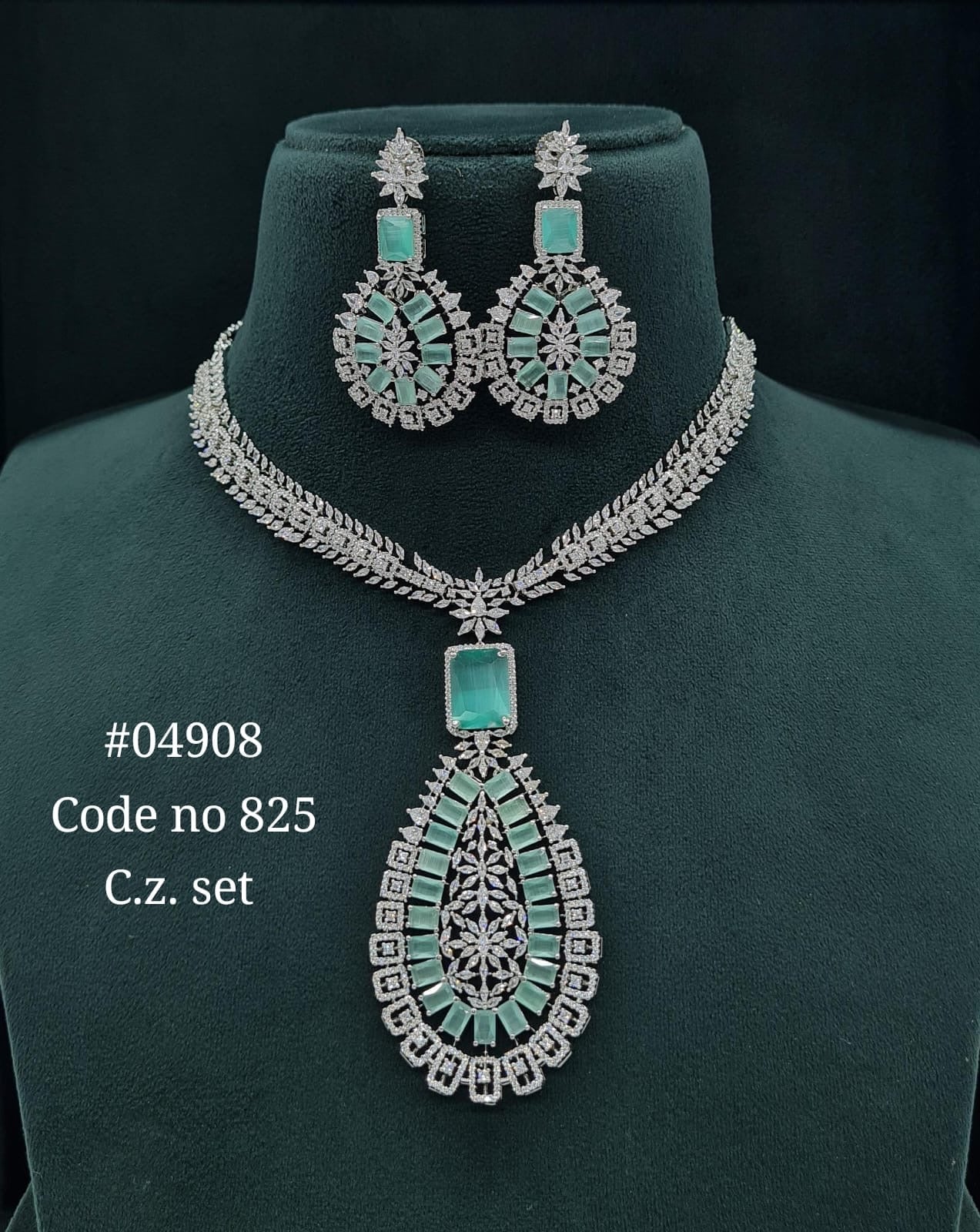 Cz Necklace 04908 - KRISHNA'S SWETA JEWELLERY