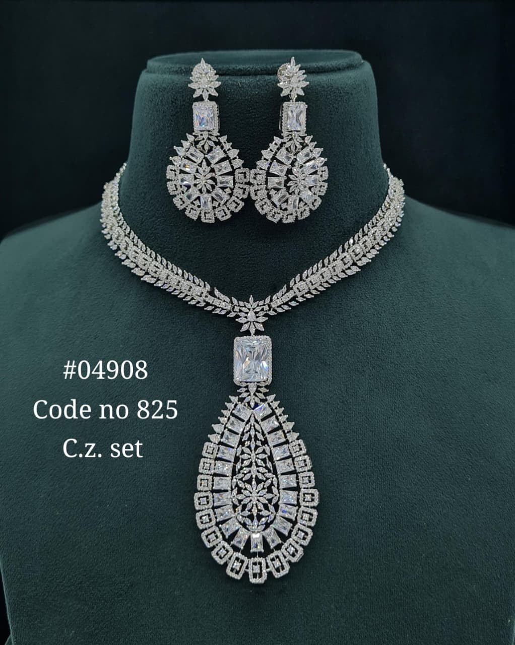 Cz Necklace 04908 - KRISHNA'S SWETA JEWELLERY