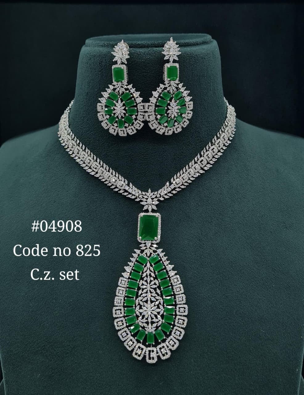 Cz Necklace 04908 - KRISHNA'S SWETA JEWELLERY