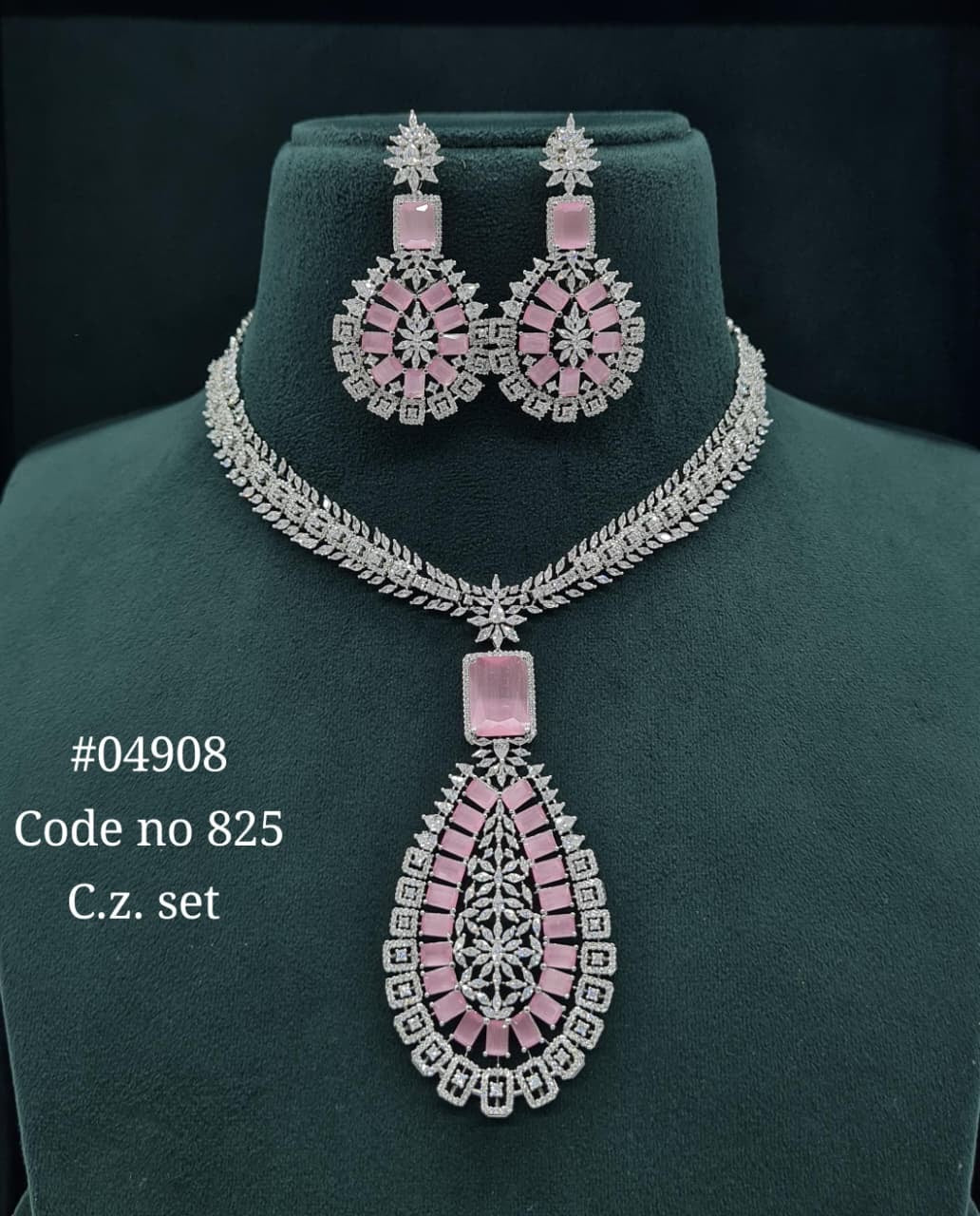 Cz Necklace 04908 - KRISHNA'S SWETA JEWELLERY