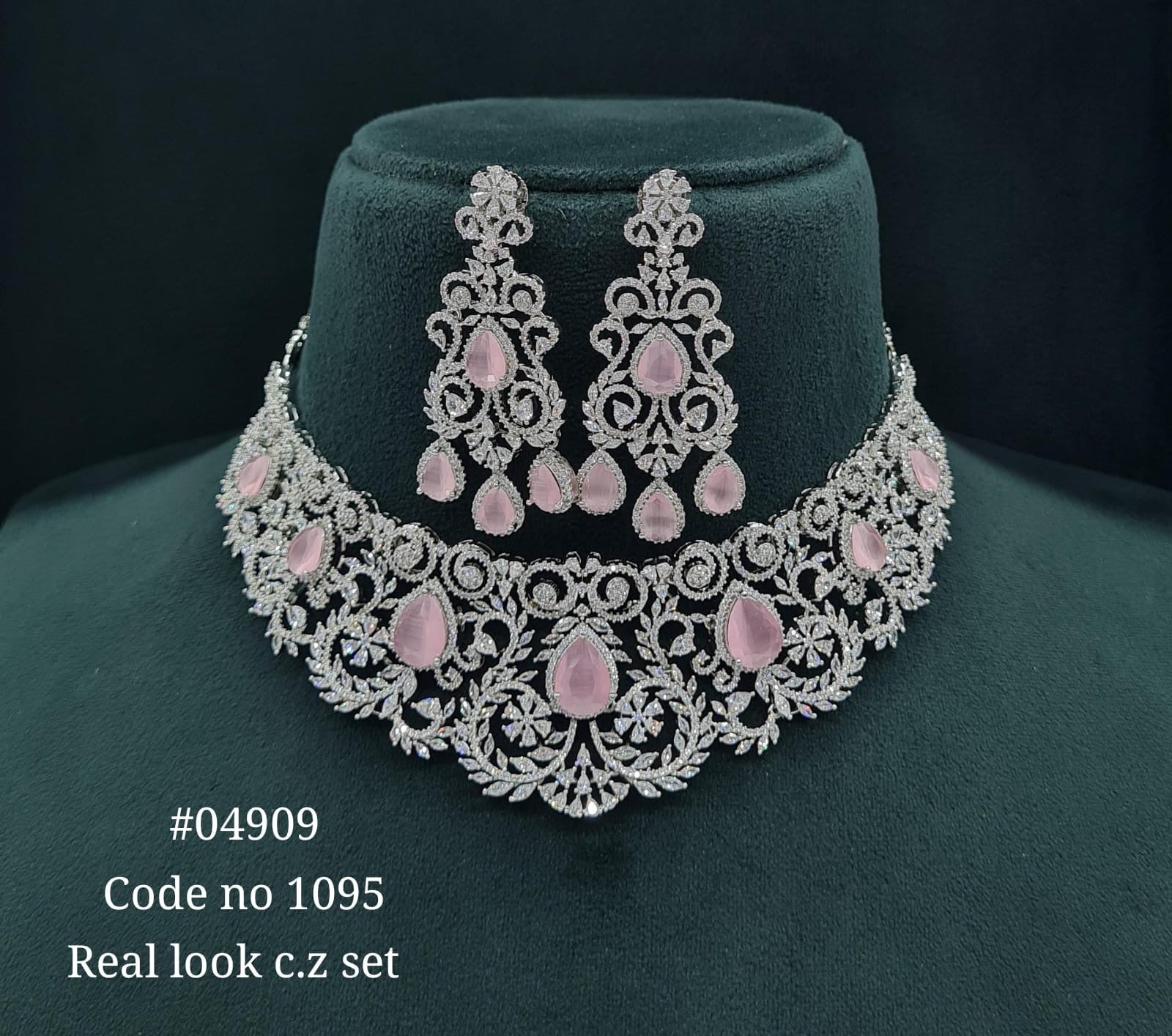 Cz Necklace 04909 - KRISHNA'S SWETA JEWELLERY