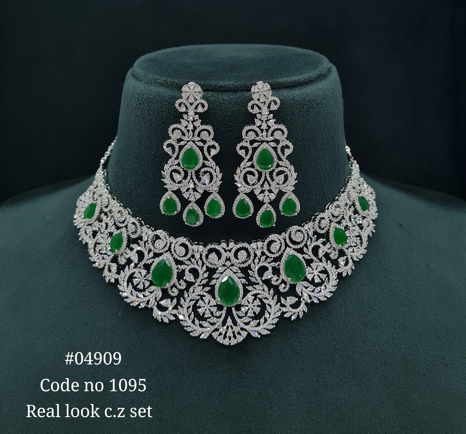 Cz Necklace 04909 - KRISHNA'S SWETA JEWELLERY