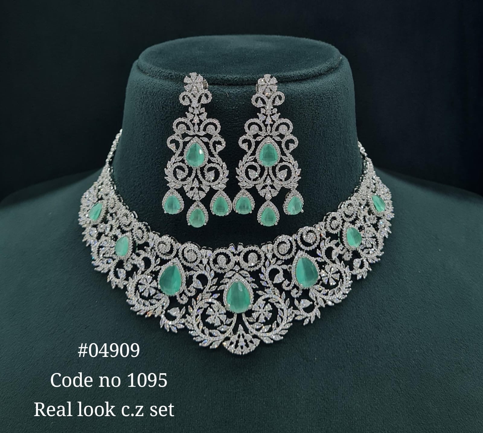 Cz Necklace 04909 - KRISHNA'S SWETA JEWELLERY