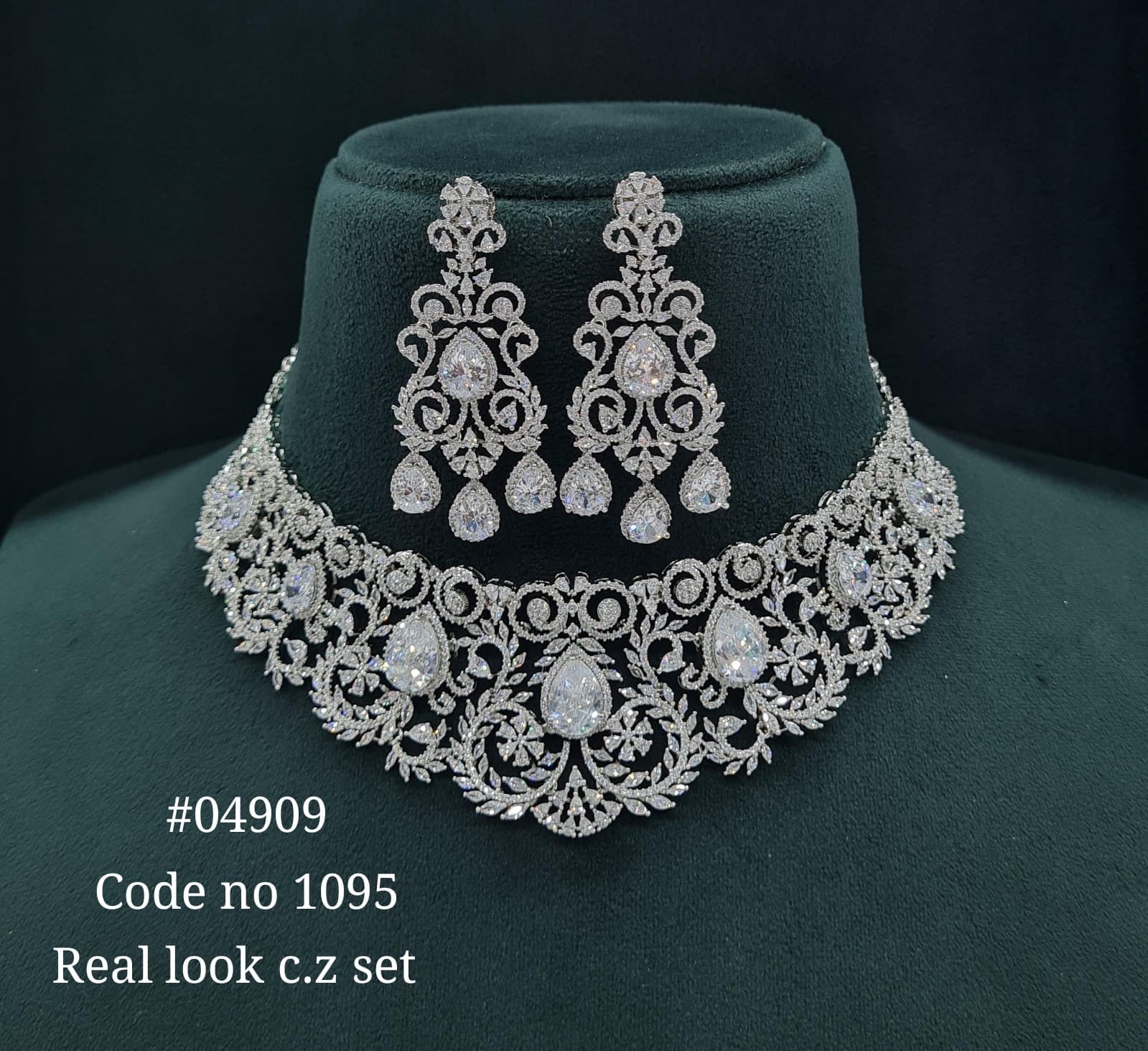 Cz Necklace 04909 - KRISHNA'S SWETA JEWELLERY