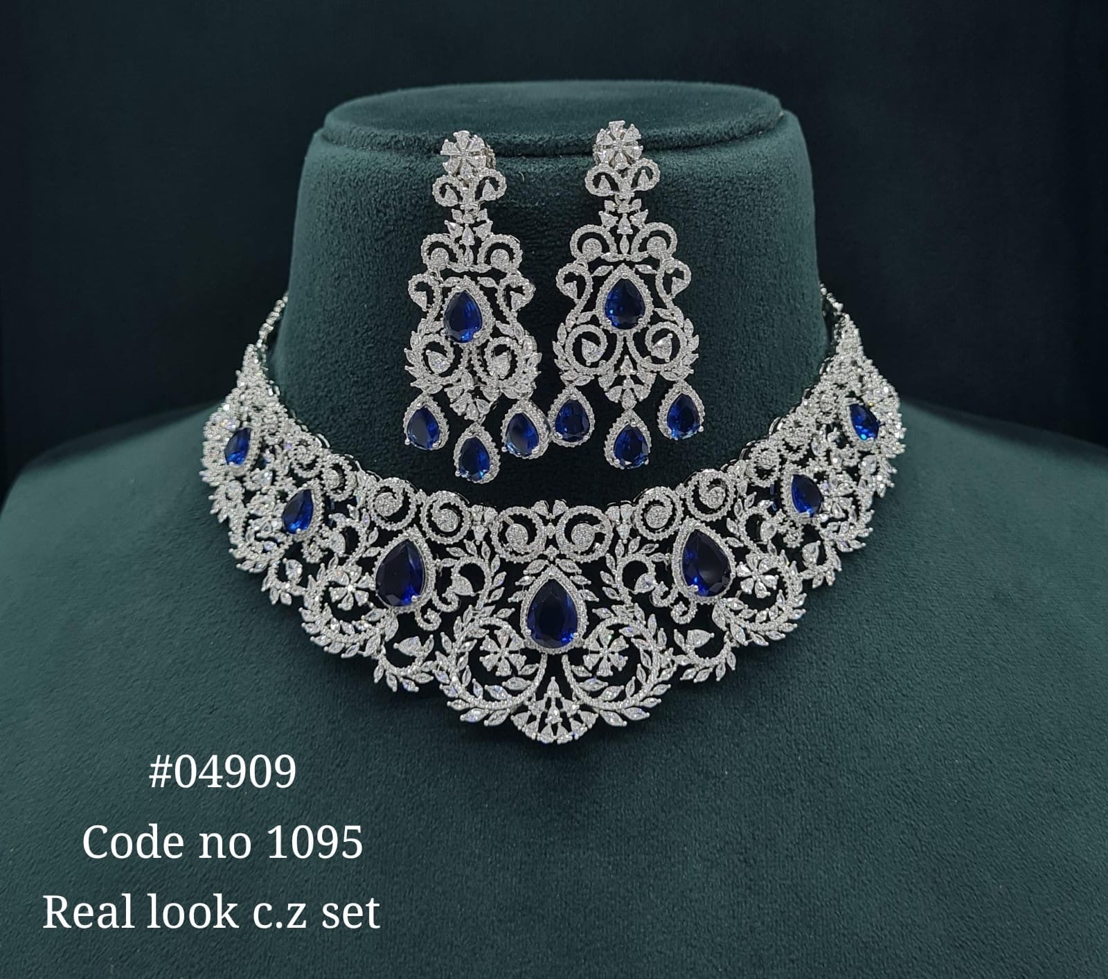 Cz Necklace 04909 - KRISHNA'S SWETA JEWELLERY
