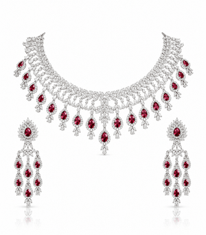 Cz Necklace 04911 - KRISHNA'S SWETA JEWELLERY