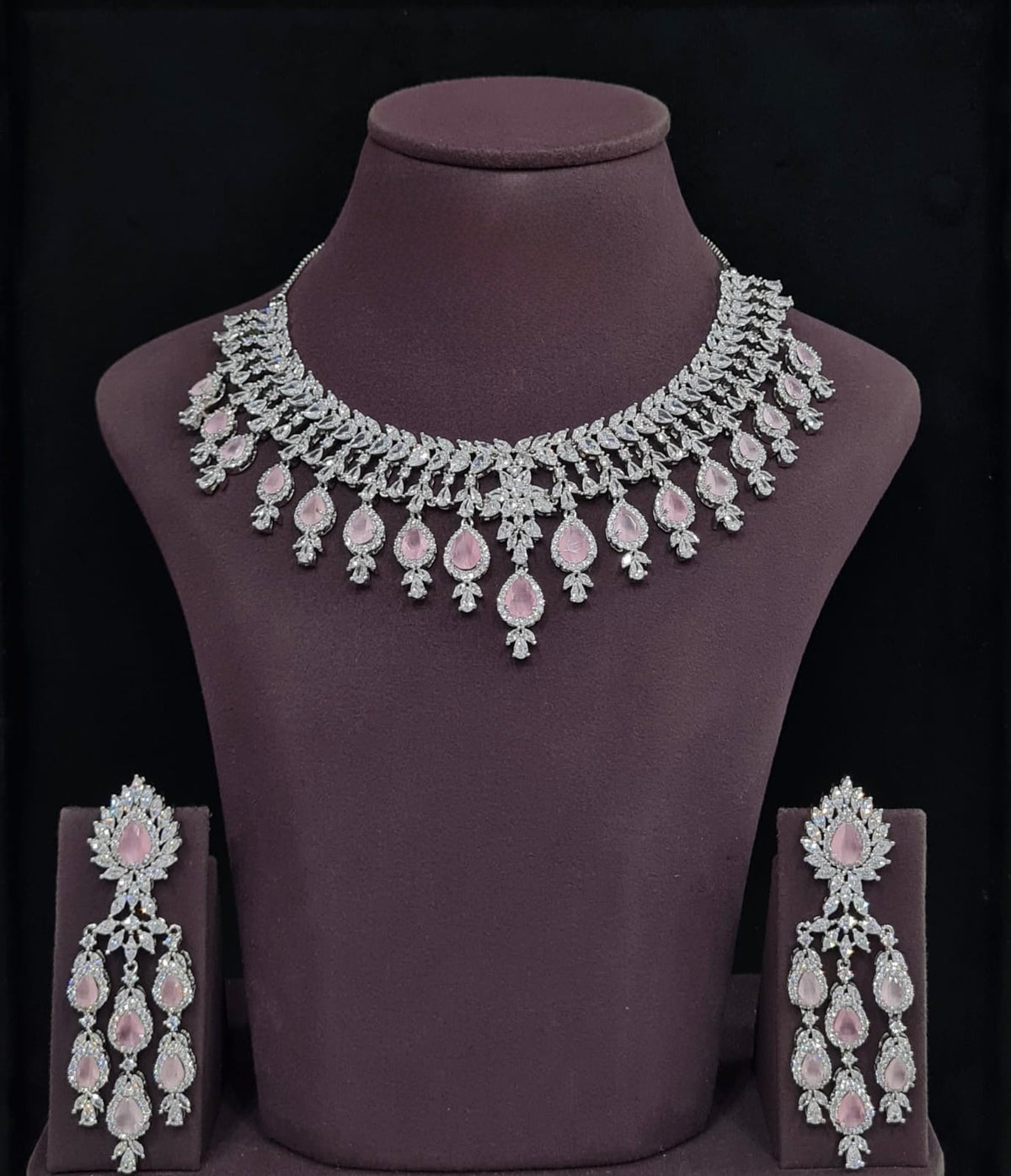 Cz Necklace 04911 - KRISHNA'S SWETA JEWELLERY
