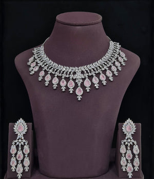 Cz Necklace 04911 - KRISHNA'S SWETA JEWELLERY