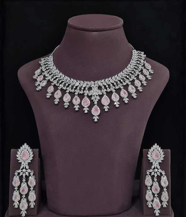 Cz Necklace 04911 - KRISHNA'S SWETA JEWELLERY