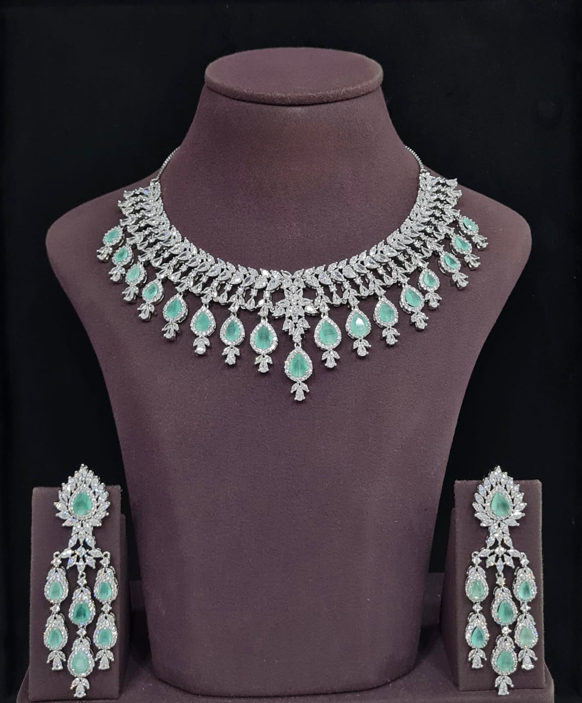 Cz Necklace 04911 - KRISHNA'S SWETA JEWELLERY