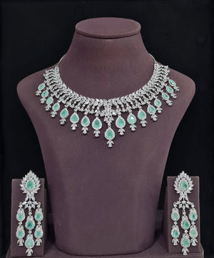 Cz Necklace 04911 - KRISHNA'S SWETA JEWELLERY