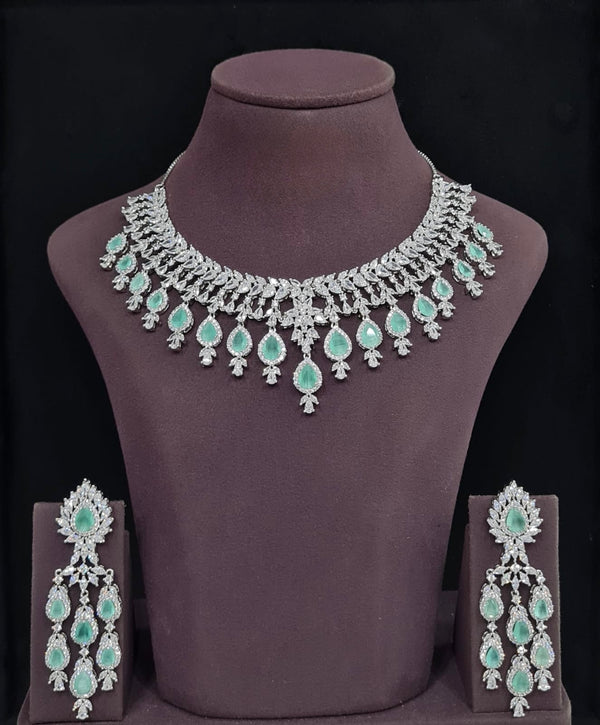 Cz Necklace 04911 - KRISHNA'S SWETA JEWELLERY