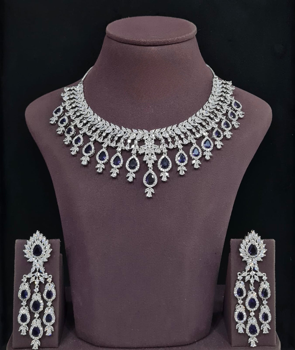 Cz Necklace 04911 - KRISHNA'S SWETA JEWELLERY