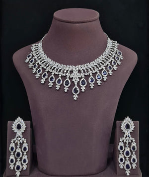 Cz Necklace 04911 - KRISHNA'S SWETA JEWELLERY