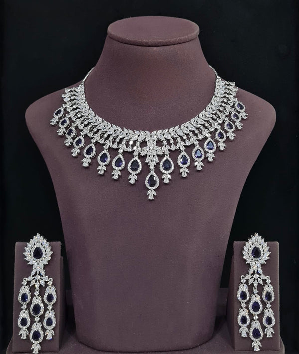 Cz Necklace 04911 - KRISHNA'S SWETA JEWELLERY