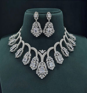 Cz Necklace 05025 - KRISHNA'S SWETA JEWELLERY