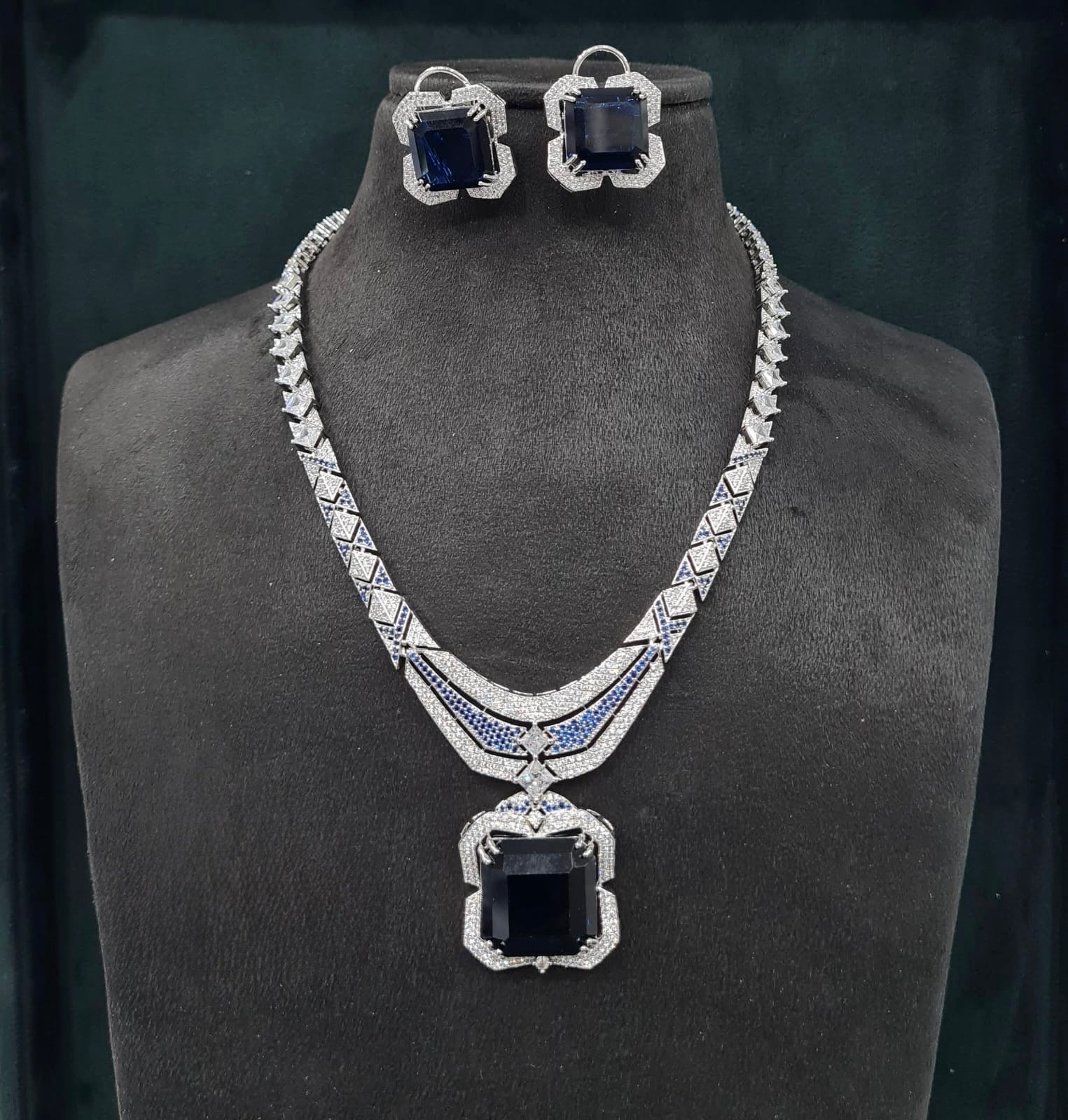 Cz Necklace 05026 - KRISHNA'S SWETA JEWELLERY