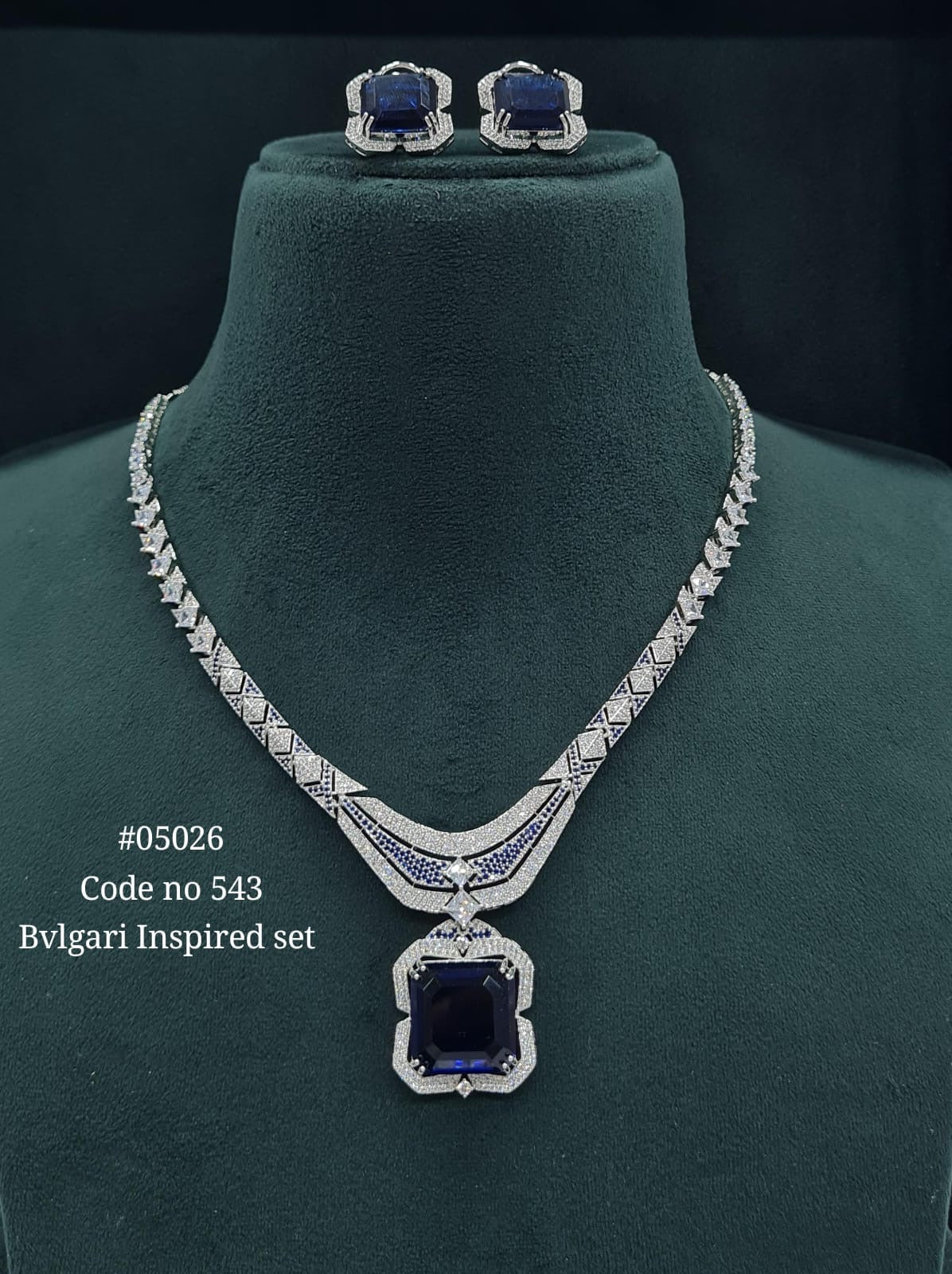 Cz Necklace 05026 - KRISHNA'S SWETA JEWELLERY