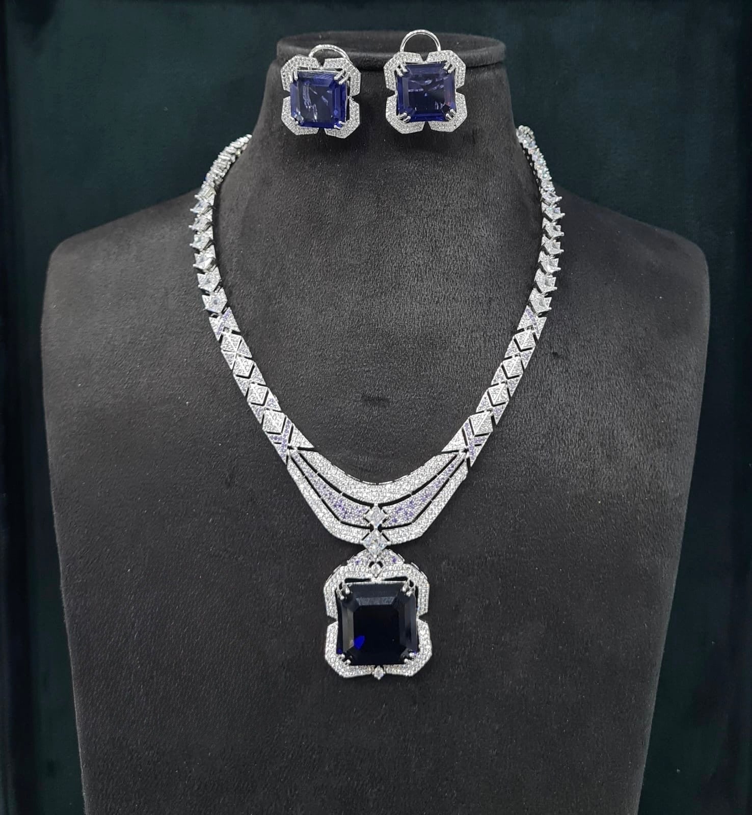 Cz Necklace 05026 - KRISHNA'S SWETA JEWELLERY