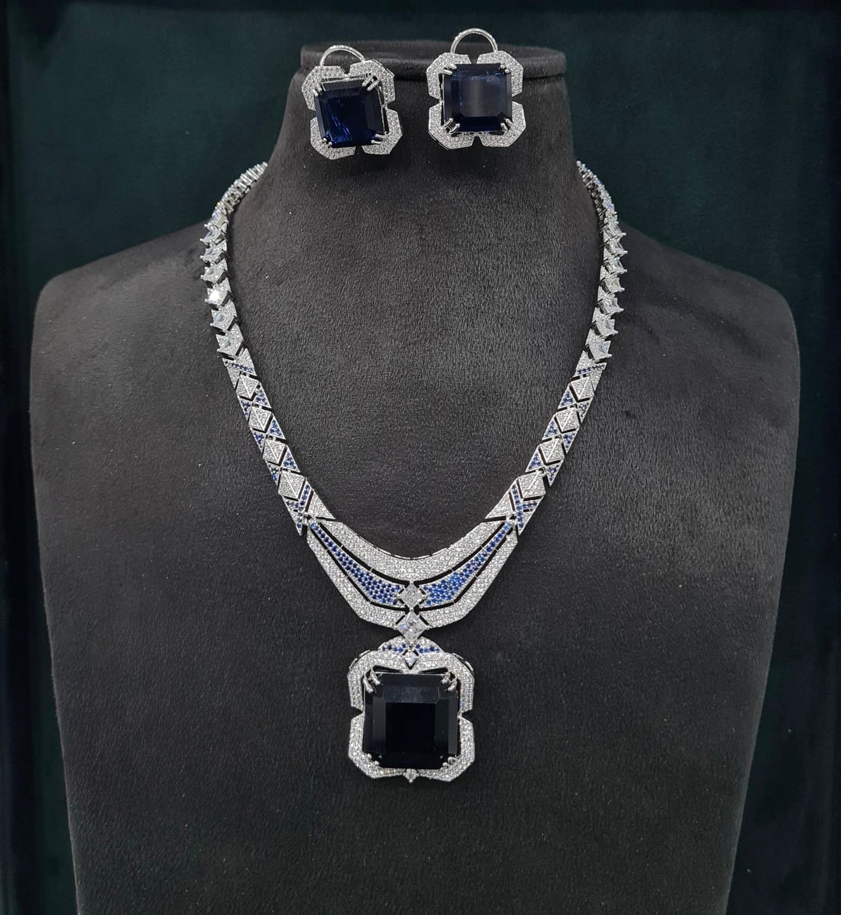 Cz Necklace 05026 - KRISHNA'S SWETA JEWELLERY