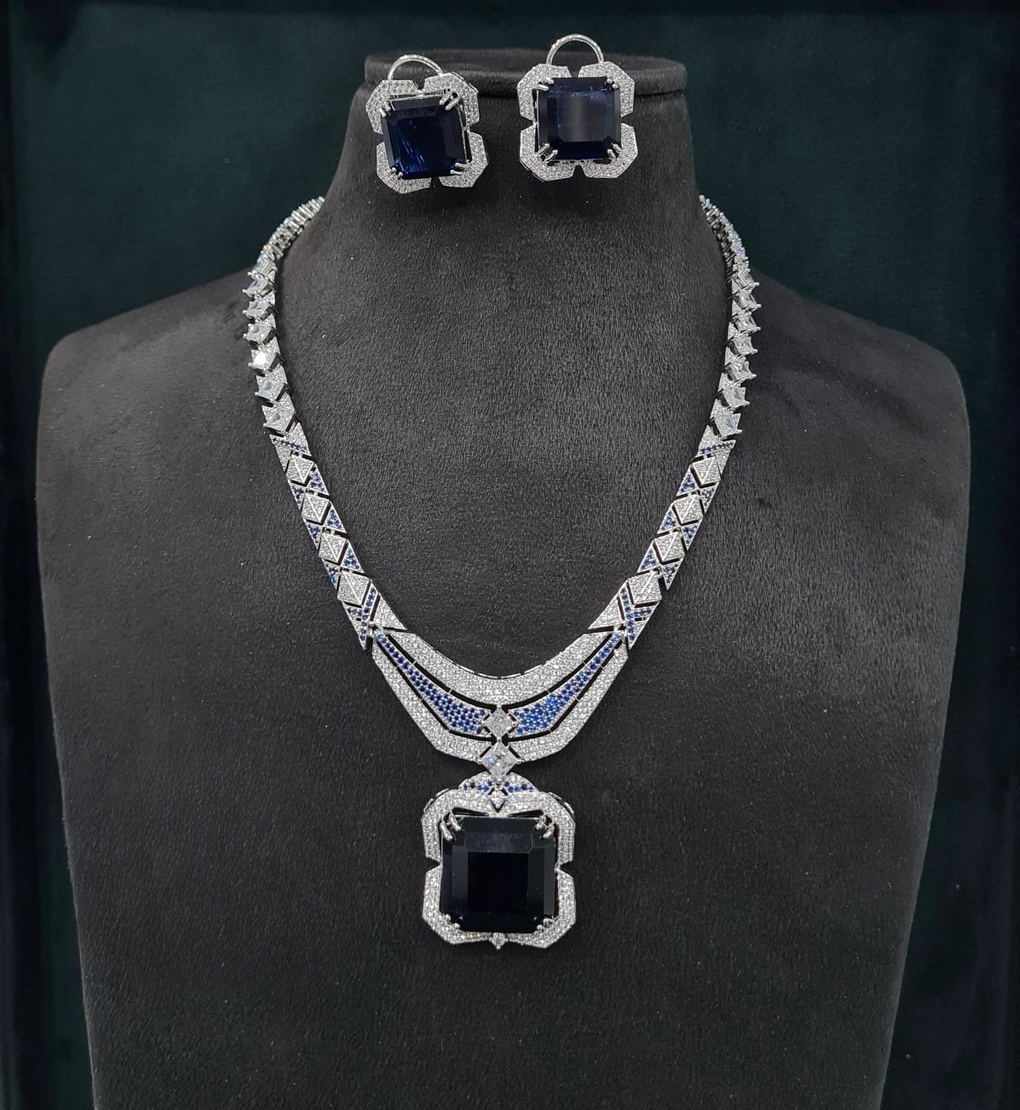 Cz Necklace 05026 - KRISHNA'S SWETA JEWELLERY