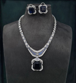Cz Necklace 05026 - KRISHNA'S SWETA JEWELLERY
