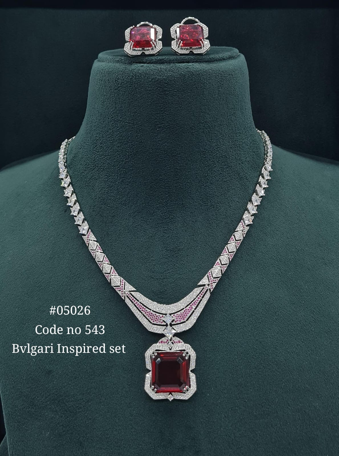 Cz Necklace 05026 - KRISHNA'S SWETA JEWELLERY
