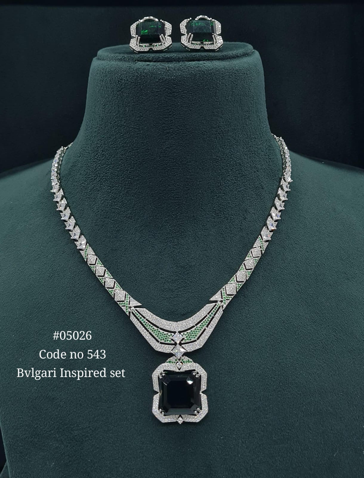 Cz Necklace 05026 - KRISHNA'S SWETA JEWELLERY