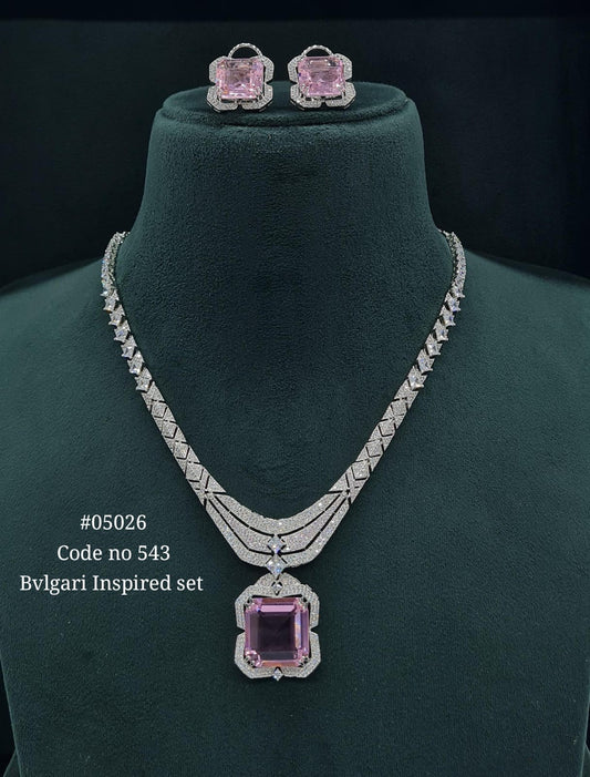 Cz Necklace 05026 - KRISHNA'S SWETA JEWELLERY