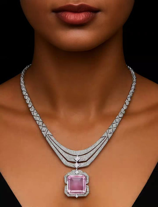 Cz Necklace 05026 - KRISHNA'S SWETA JEWELLERY