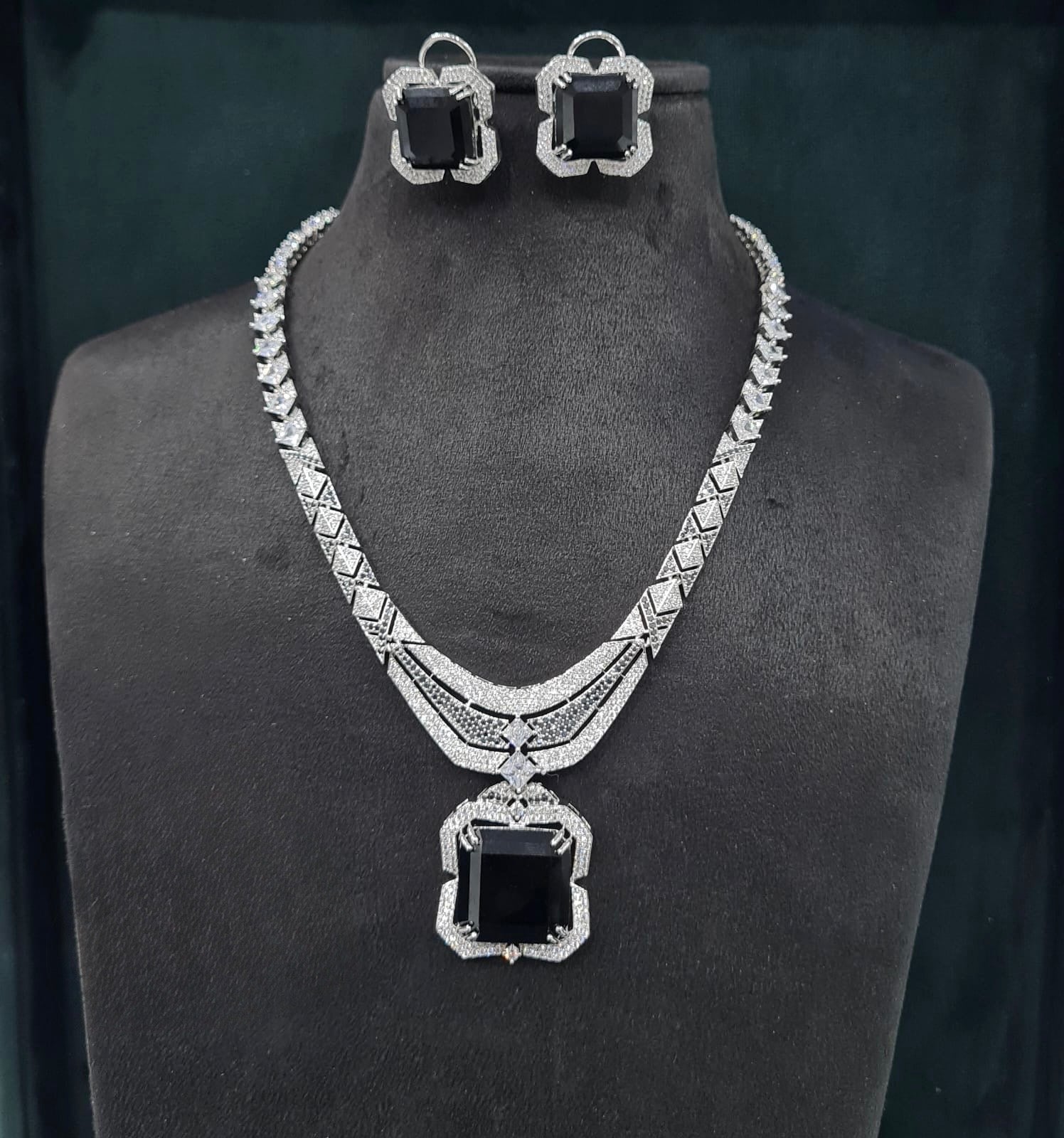 Cz Necklace 05026 - KRISHNA'S SWETA JEWELLERY