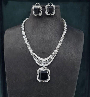 Cz Necklace 05026 - KRISHNA'S SWETA JEWELLERY