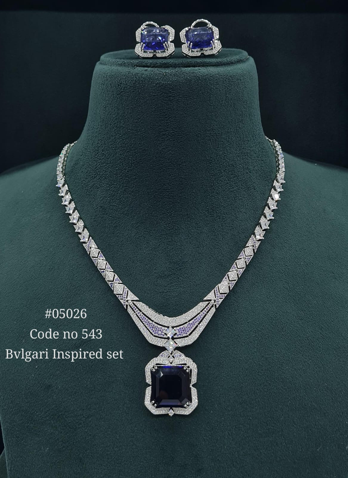 Cz Necklace 05026 - KRISHNA'S SWETA JEWELLERY