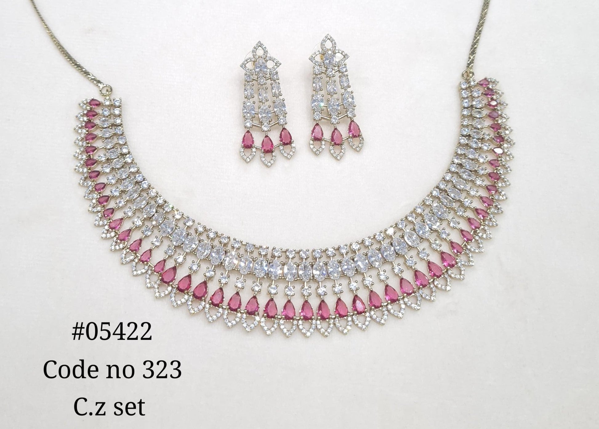 Cz Necklace 05422 - KRISHNA'S SWETA JEWELLERY