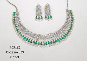 Cz Necklace 05422 - KRISHNA'S SWETA JEWELLERY