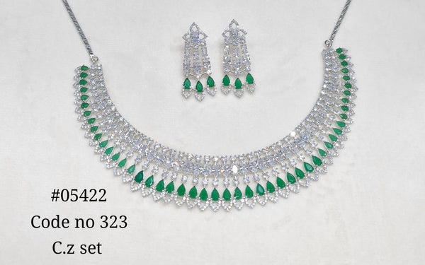 Cz Necklace 05422 - KRISHNA'S SWETA JEWELLERY