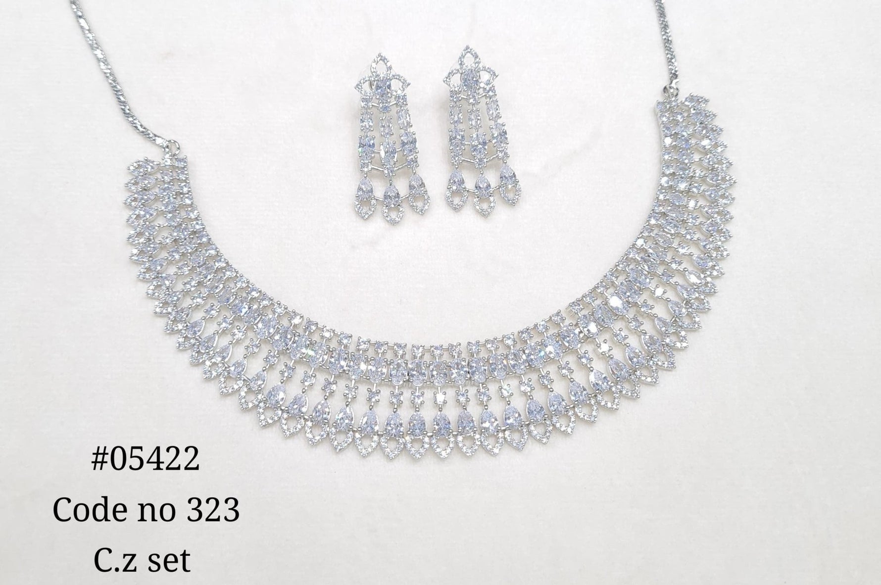 Cz Necklace 05422 - KRISHNA'S SWETA JEWELLERY