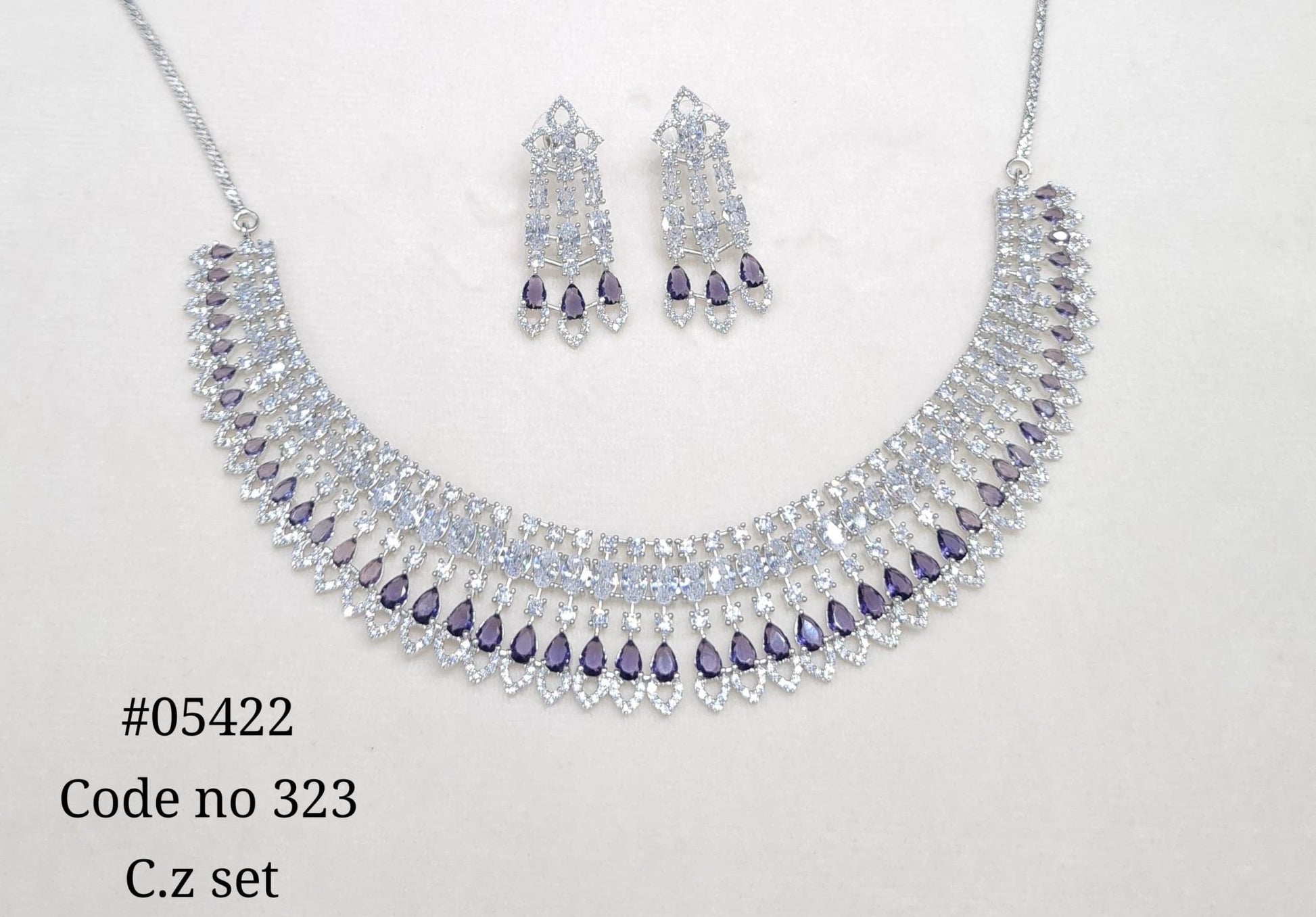 Cz Necklace 05422 - KRISHNA'S SWETA JEWELLERY
