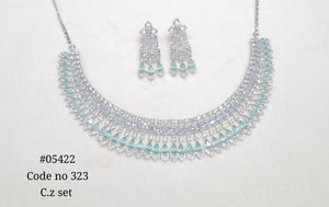 Cz Necklace 05422 - KRISHNA'S SWETA JEWELLERY